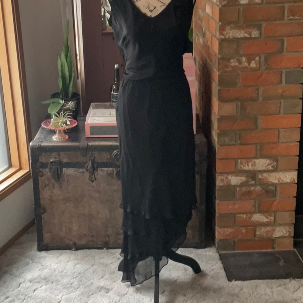 Silk asymmetrical skirt M